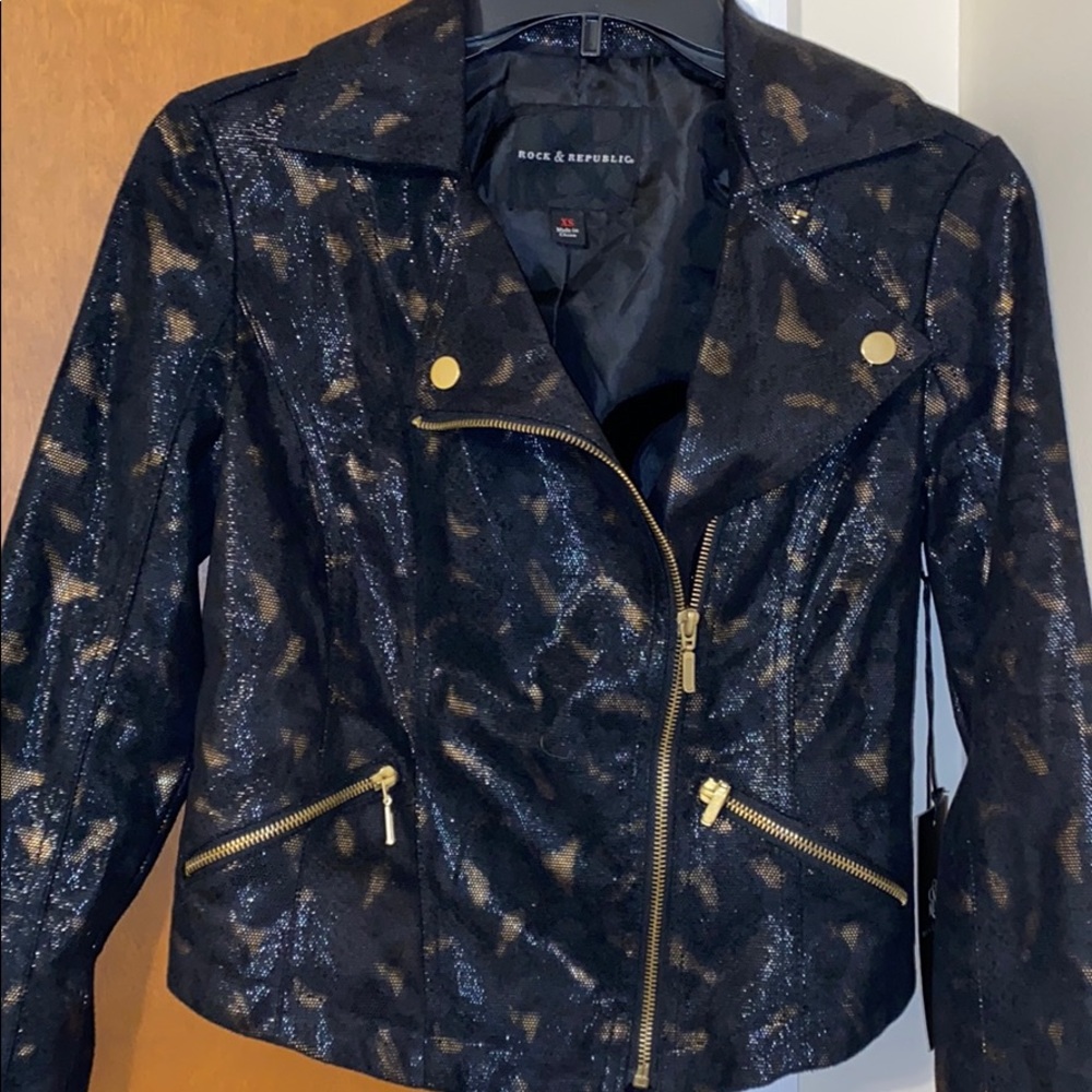 NWT cheetah Moto style jacket